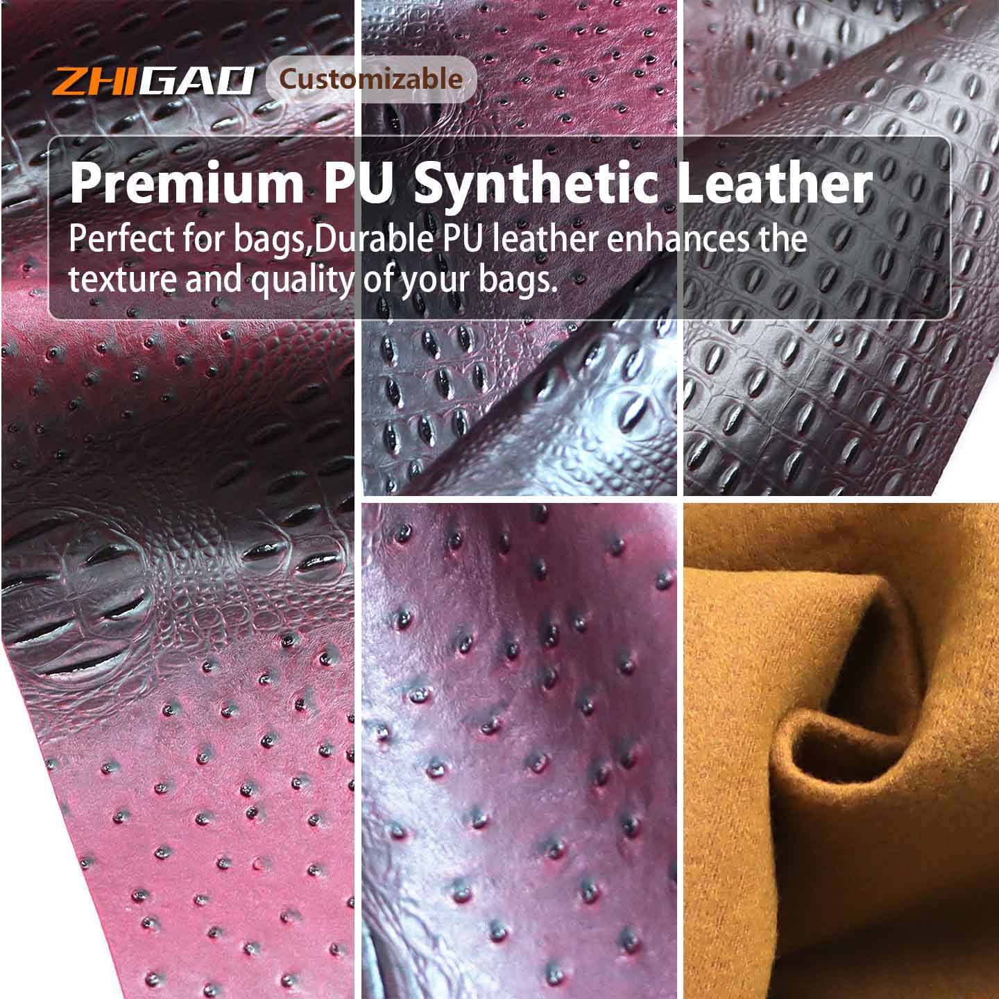 A Zhigao Leather Factory új prémium struccmintás PU bőrt adott ki a táskagyártáshoz A Zhigao Leather Factory új prémium struccmintás PU bőrt adott ki a táskagyártáshoz